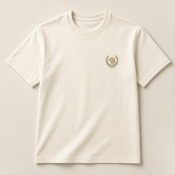 Papley & Co retriever crest tee mockup