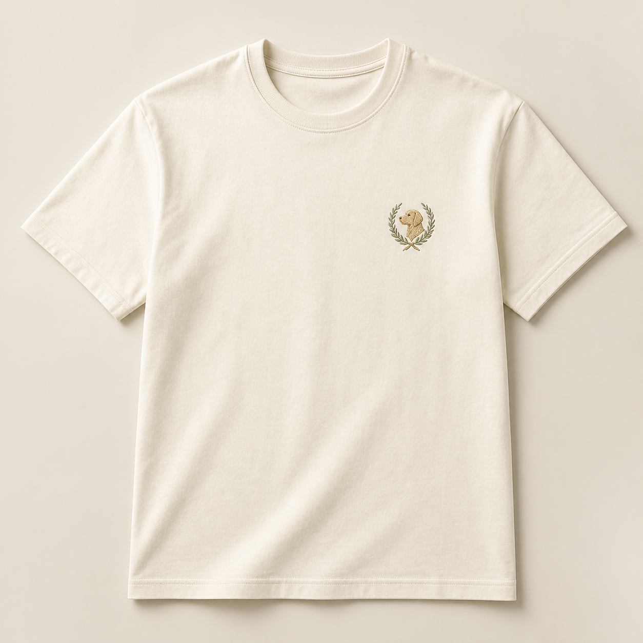 Papley & Co retriever crest tee mockup